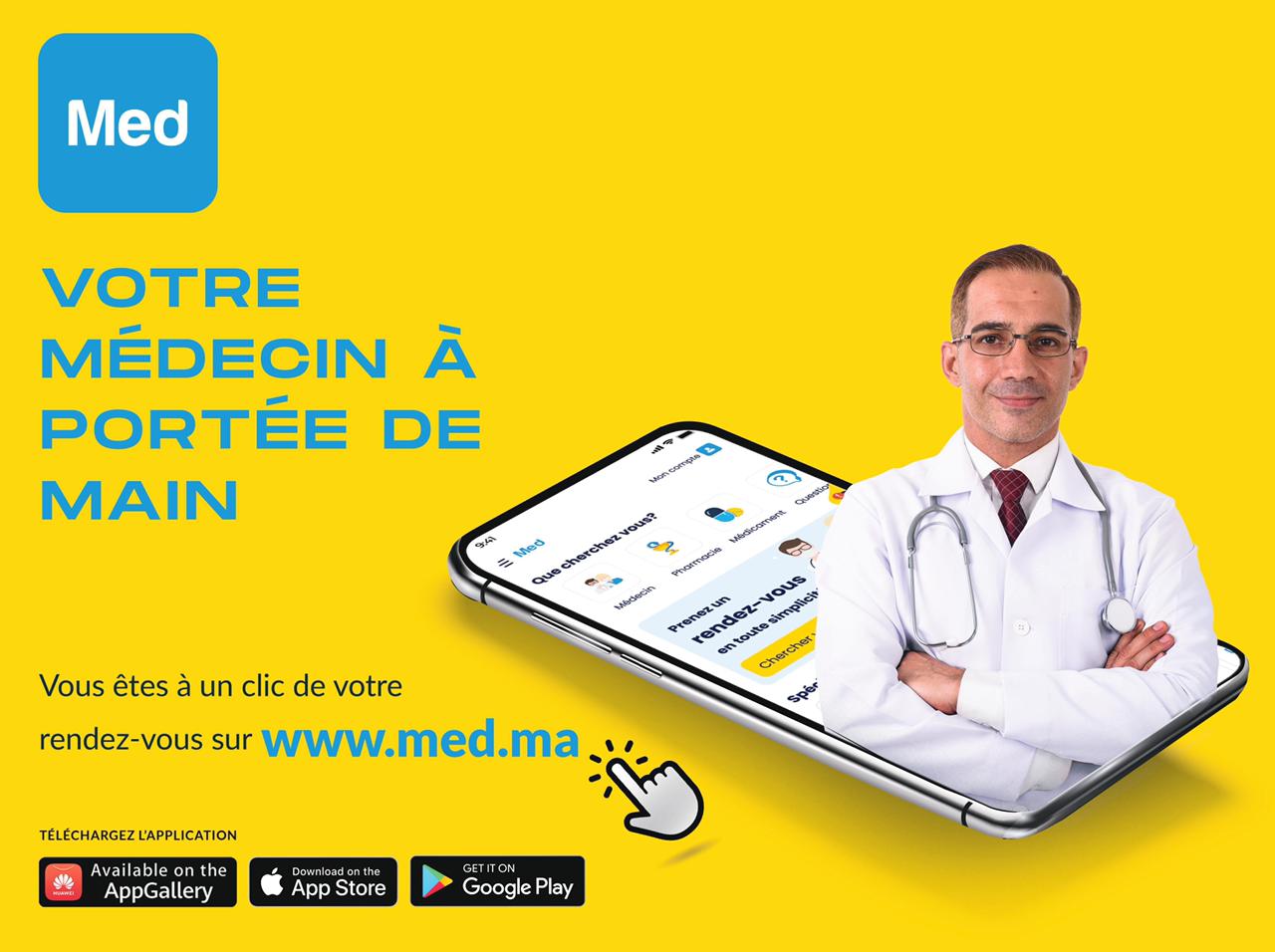 MED, la plateforme médicale de prise de rendez-vous en ligne arrive au Maroc !